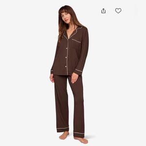 Eberjey Gisele Brown Pajama Set, Medium
